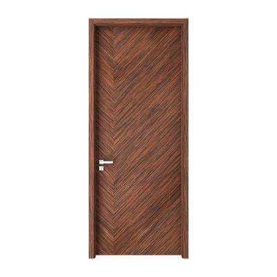 China Luxury Interior Black Flush Semi-Solid Paint Ash Wood Decoration Veneer Sander Door for sale