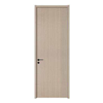 China Silver Hot Sale Melamine PVC Melamine MDF Door Invisible Wooden Decoration Pear Door for sale