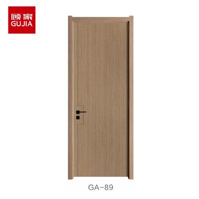 China Decoration PVC MDF Laminated Interior Unpainted Semi-Solid Wood Flush Door Design for sale