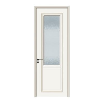 China Fancy Decoration Chinese Factory European Style PVC Coated Double Color MDF Glass Wooden Enclosing Door for sale