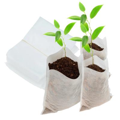 China White Growing Nonwoven Plant Fiber Mushroom Eco Growing Farm Garden Nursery Pot Bag Greenhouse Greenhouse Plant Bag for sale