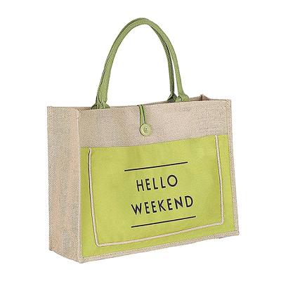 China Custom Logo Jute Hemp Reusable Tissue Tote Organic Handled Shopping Bags for sale