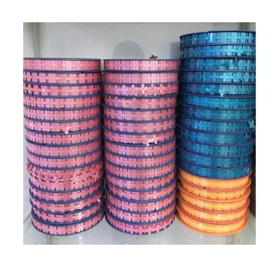 China Economical Sequin Rolls Decoration Textiles Fabric Garment Accessories Multicolor Sequin for sale