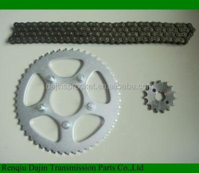 China Dajin 1045shineray 500cc 45pcs motorcycle chain and steel A3 sprocket/500cc parts /italika motorcycle shineray parts for sale