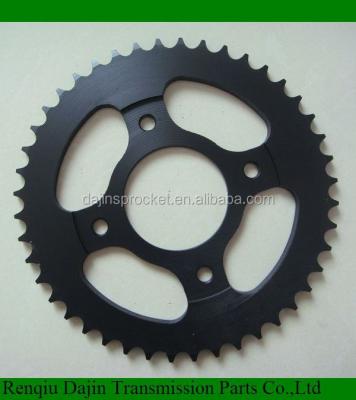 China A3 steel 45 steel 1023 parts chain sprocket/suzuki ax100 parts/Dajin motorcycle reversing motorcycle for sale