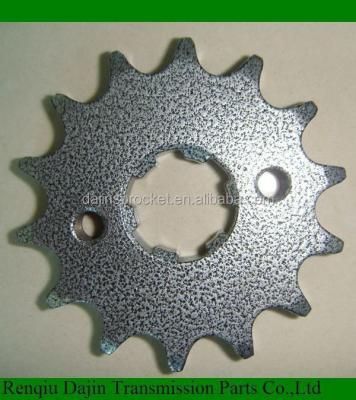 China 1045 steel front sprocket for motorcycle, drive chain kit, motorcycle front and rear sprocket for sale