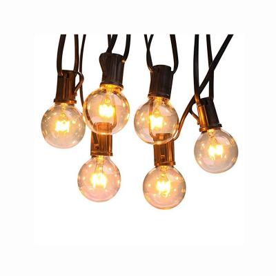 China Best Selling 25pcs G40 Light Bulb E12 Globe Patio String Light From Manufacturer for sale