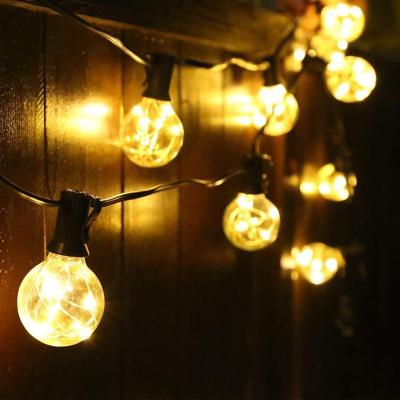 China Home Appliance Best Selling Outdoor Copper Wire Garden Light 25 Pcs G40 String Light for sale