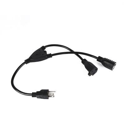 China Consumer Electronics Male To PDU Computer Spliter Y Spliter IEC Dual Female C20 Iec320 2 Way Splitter To 2x C13 Socket for sale