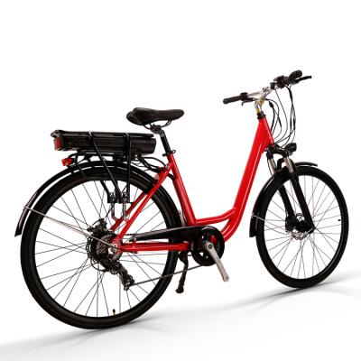 China Aluminum Alloy Women's Electric Bike 36V 250W 13AH Road Bike 700c Girls Bike Lady for sale