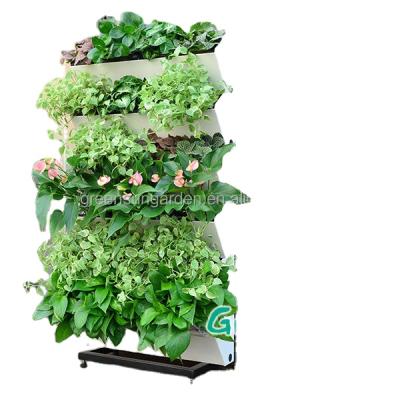 中国 New Design Simply 2021 Flower Pot Indoor Outdoor Plastic Vertical Garden Freestanding High Flower Pot 販売のため