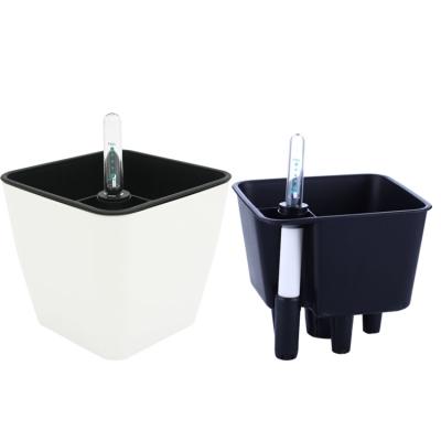 China Simply White Plastic Breathable Flower Pot Blueberry Plant Vegetable Planting Pot Nursery Outdoor Balcony Flower Pot for sale