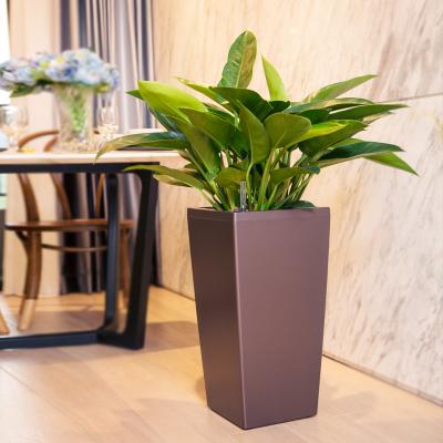 China Sturdy And Durable Simple Square Indoor And Outdoor Support Customized Modern Plastic Decorative Modern Flower Pots for sale