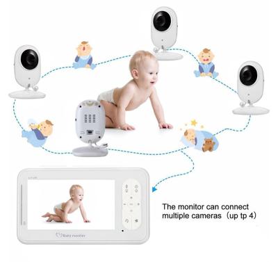 China NIGHT VISION 4.3 inch LCD Display Video Baby Monitor HD Babe Baby Monitor for sale