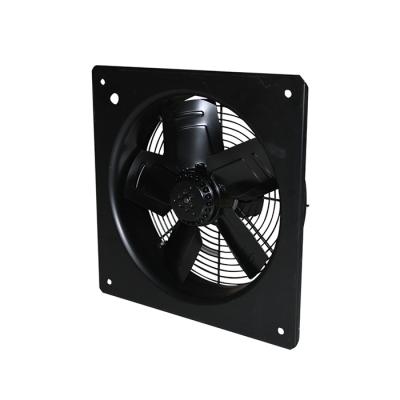 China Hotels 500mm Diameter 380v 50hz Square Plate With Inlet Ring Exhaust Fan for sale