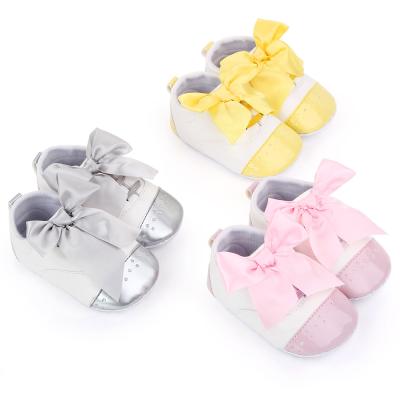 China Lovely Anti-odor Bow Design Stylish Baby Shoes Soft Unique Baby Shoes For Babies for sale