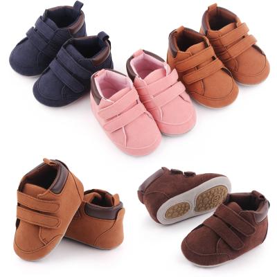 China Anti-Smell Spring& Autumn PU Leather Polish Lace Up Baby Walking Shoes Anti Slip Ankle Rubber Sole Boot For Toddler Girl Infant Boy baby for sale