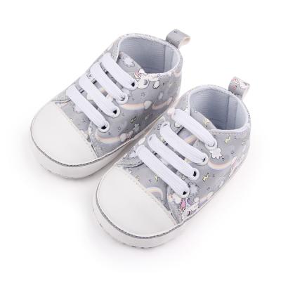 China 2021 Hot Print Casual Leace-up Fashion Shoes Breathable Infant Toddler Newborn Baby Shoes for sale