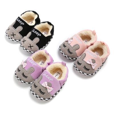 China Anti-odor Autumn&winter baby cotton slippers baby shoes soft soled non-slip walking shoes for unisex infant baby for sale