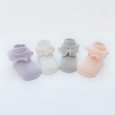 China Spring&Autumn Cotton Design Baby Toddler Socks Cute Princess Kid's Breathable Socks Lotus Leaf Socks for sale