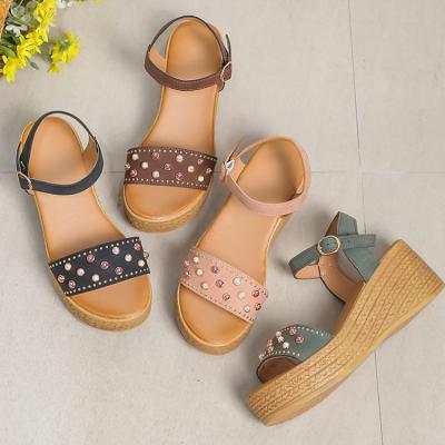 China Other 2022 Summer New Wedges-soled Beach Sandals Fashion Women's Shoes Women's Flat Sandals for sale