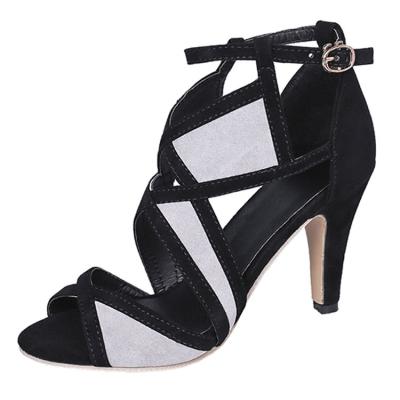 China 2022 Summer New Roman Cross Strap Ultra-High Heels Women's Shoes Sexy Open Toe Hollow Fine Damping With Heel Sandals for sale