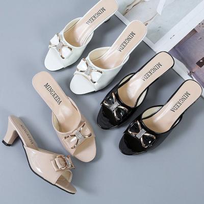 China Cushioning Stilettos Wholesale Dress Sandals Women High Heel Slippers for sale