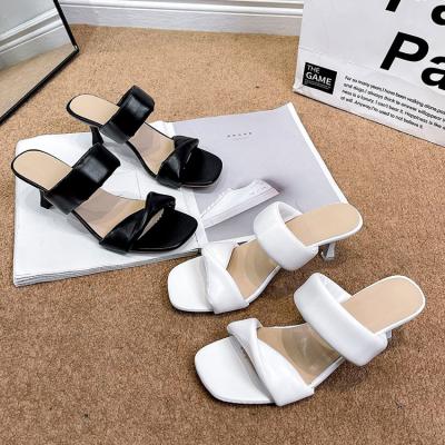 China 2022 new fashion stiletto summer cushioning open-toed fairy sandals and slippers for sale