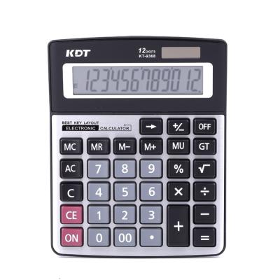 China Metal Panel Dual Power Desktop Calculator Multifunctional Calculadora 12 Digits Calculator With GT Off Function for sale