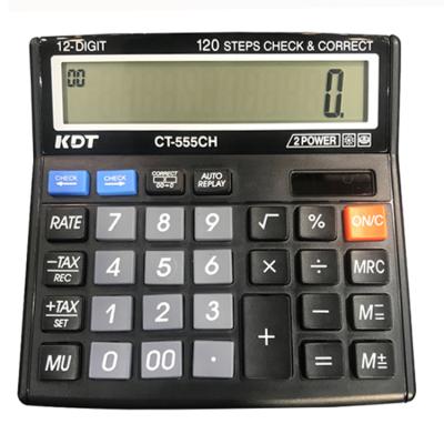 China Large LCD Display 12 Digit Calculator Auto Replay Power Desktop Calculator Dual Small Calculator for sale