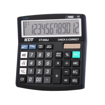 China Large LCD Display Custom Logo Dual Power 12 Digits Calculadora Ct-500J Professional Calculator for sale