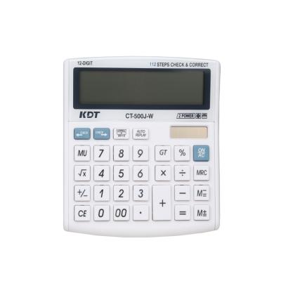 China Solar Power OEM Customization Dual Power 12 Digits Calculadora Solar 99 Step Control and Correct Calculator 12 Digits for sale