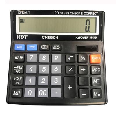 China OEM Wholesale LCD Display Large Replay 12 Digits Desktop Automatic Calculator ODM 120 Steps for sale