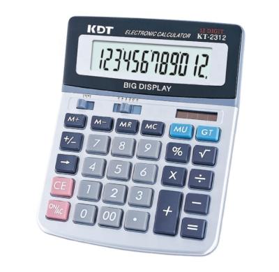 China Factory Supply 12 Digit Calculator 12 Digit Office Solar Powered Desktop Calculator for sale