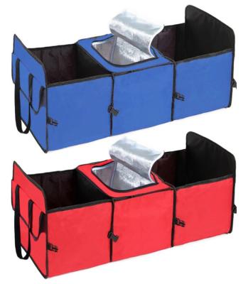 China Universal 3 Compartment Car Trunk Organizer with Independent Cooler for sale