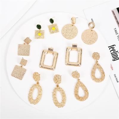 China Fashion Bohemia Earrings 2020 Women's Gold Color Vintage Geometric Earrings BOHEMIA Big New Drop Earing Modern Jewelry for sale