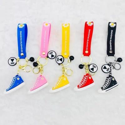 China Wholesale Customized Cute Cartoon PVC 3D Car Bag Key Chain Soft Rubber Key Chain Customized Soft Plastic Key Chain Accessories Pendant for sale