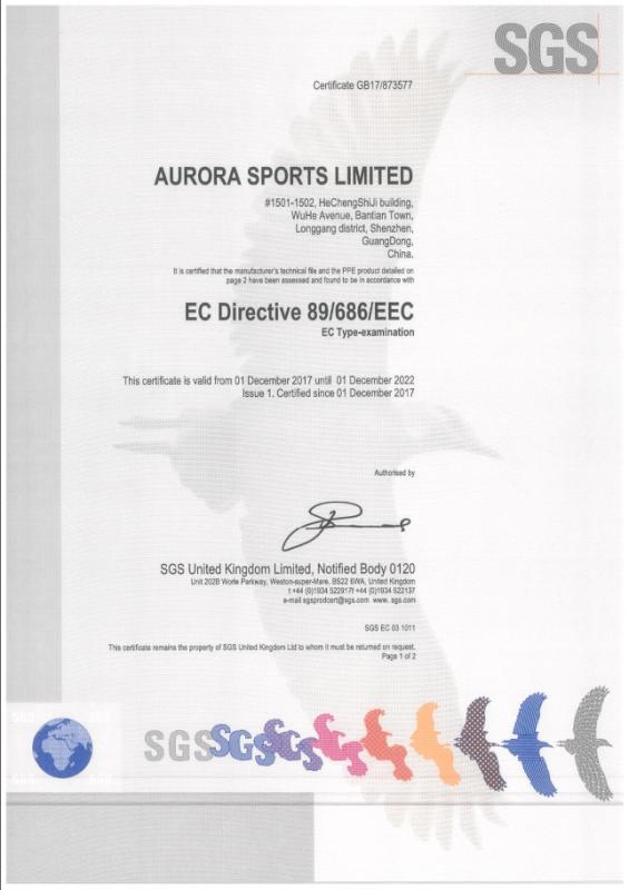 CE - Shenzhen Aurora Sports Technology Co., Ltd.