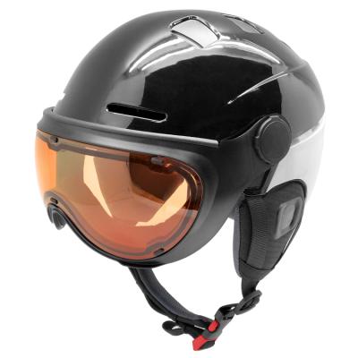 China Newly Switchable Design Technology Vents Hybrid Ski Helmet Cover With Visor Technology for sale