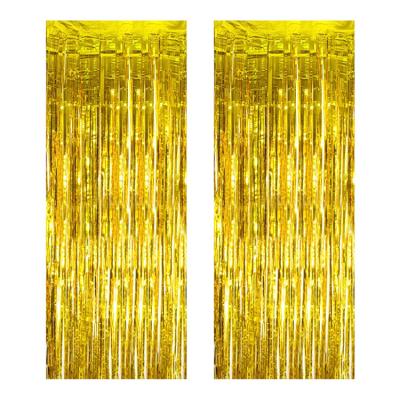 China Metallic Line Foil Fringe Curtains Wire Hanging Curtains For Different Event Backgrounds Create Mood for sale