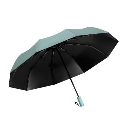 China All In 1 3 Fold Automatic Compact Umbrella Automatic Open Narrow Compact Umbrella With 10 Ribs for sale