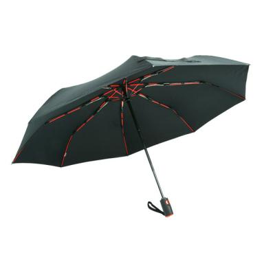 China All In 1 High End Personalized Umbrella 3 Fold Foldable Umbrella With Red Ribs for sale