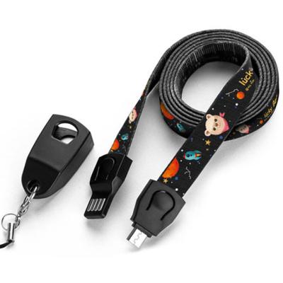 China For Android Lanyard Data Transfer Cable 3 in 1 Cable Portable Easy-Reel Wrapping Magnetic Charging Cable for sale