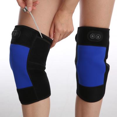 China Physiotherapy Vibration Massage Heating Knee Protector Pad Heating Adult Knee Brace Wrap Electric Heated Knee Massager for sale