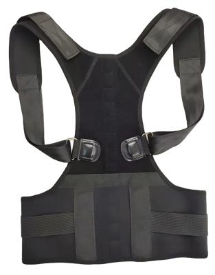 China Comfortable Adjustable Back Support Belt Neoprene Shoulder Back Brace Magnetic Lumbar Back Posture Corrector for sale