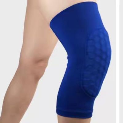 China Elasticity Spandex Compression Basketball Knee Sleeve Sports Honeycomb Breathable Comfortable Anti-collision Knee Pad for sale