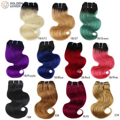 China Bundles Remy Hair Extensions Machine Made Body Wave Hair Abbreviation Bob Style 8 Inch Colored Women for sale