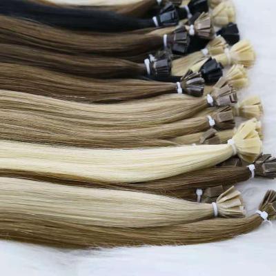 China Wholesale Silky Straight Russian Straight Double Ended Hair Extensions Raw Pulled Keratin Flat Wave Tip Hair Extensions for sale