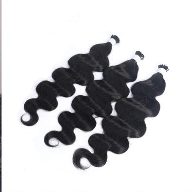 China ALL Factory Body Wave Micro Links I Tip Natural Wavy Virgin Hair Extensions Bulk Hair For Women Hair 100% For Salon for sale