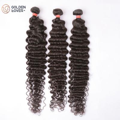 China Deep Wave Deep Wave Lace Frontal Cambodian Hair Loose Deep Wave Bundles With Headband for sale